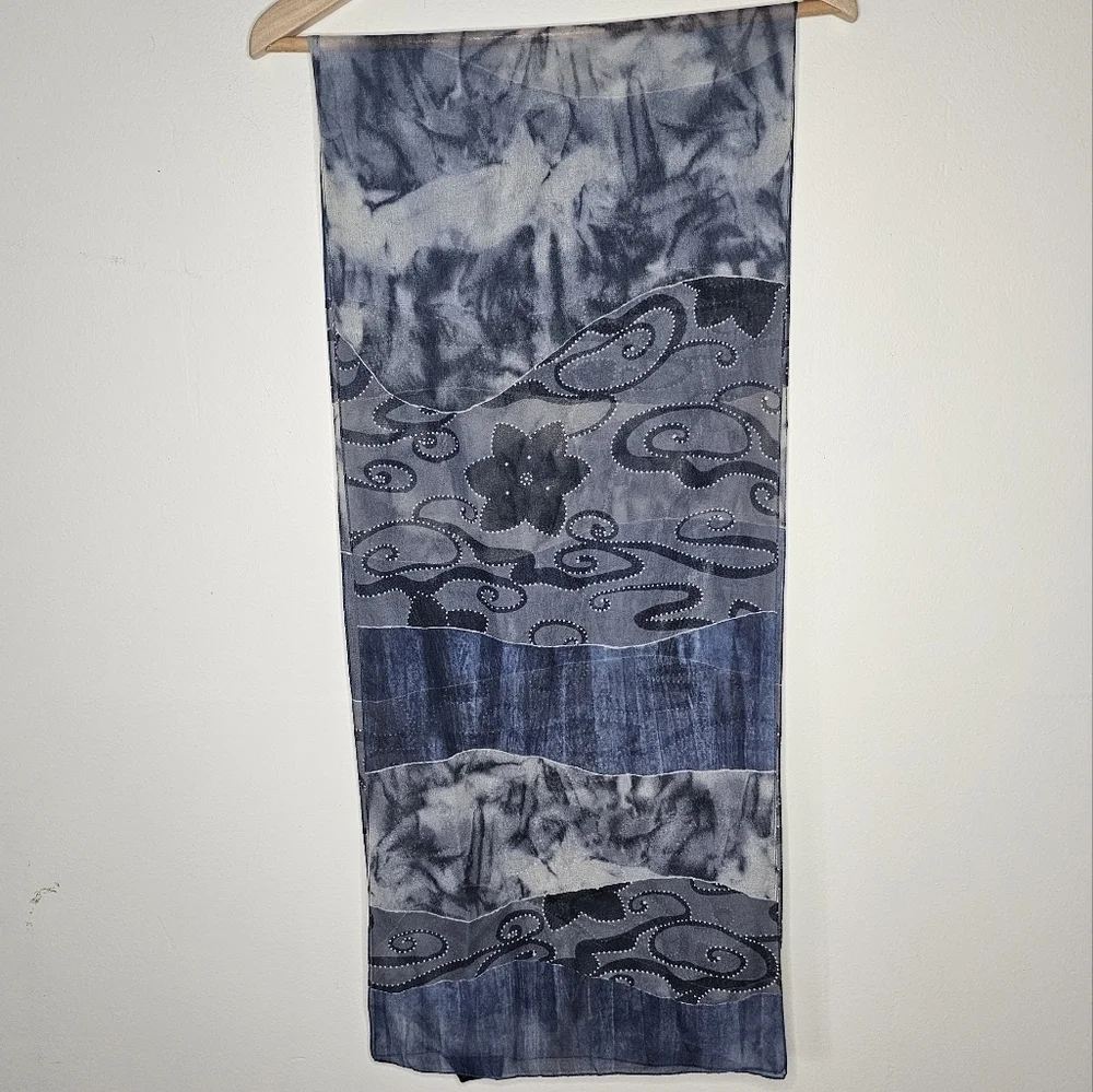 Vintage Tie Rack Art of the Scarf %100 Polyester Scarf Made in Italy